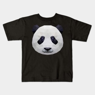 Pixelated Panda Face Nerd Animal Lover Gift Kids T-Shirt